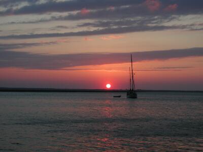 The sunset from Brickhill Bluff 